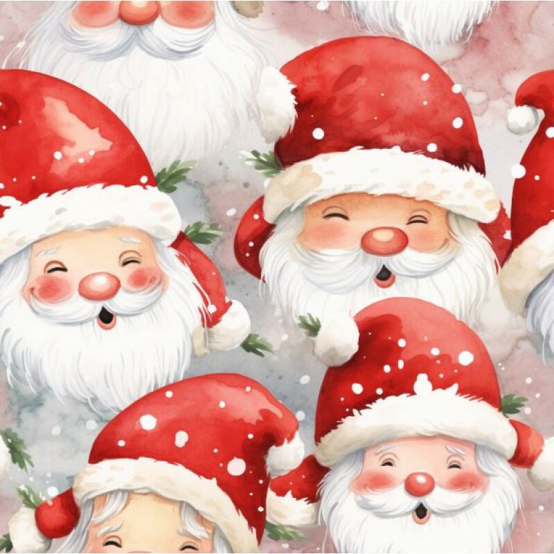 NT26 - TRICOL. NATAL COLORIDO PAPAI NOEL 242C - 100% ALGODÃO - 83993/001D