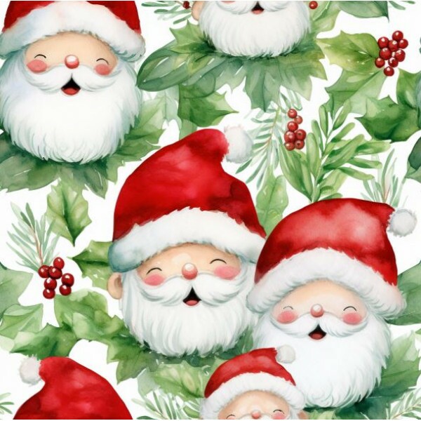 NT26 - TRICOL. NATAL COLORIDO PAPAI NOEL 243C - 100% ALGODÃO - 83991/001D