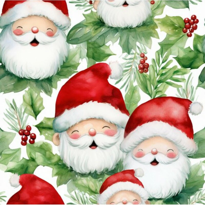 NT26 - TRICOL. NATAL COLORIDO PAPAI NOEL 243C - 100% ALGODÃO - 83991/001D