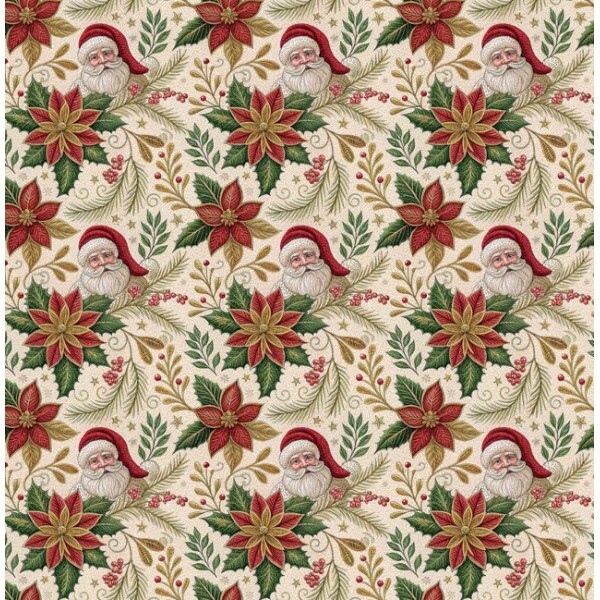 NT26 - TRICOL. NATAL EC PAPAI NOEL - 100% ALGODÃO - A2684/001D