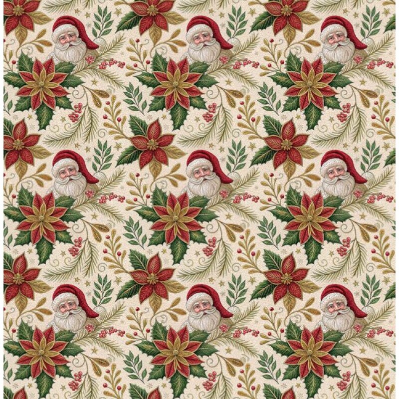 NT26 - TRICOL. NATAL EC PAPAI NOEL - 100% ALGODÃO - A2684/001D
