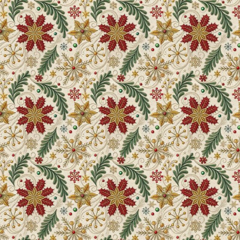 NT26 - TRICOL. NATAL EC FLOCOS DE NEVE - 100% ALGODÃO - A2685/001D