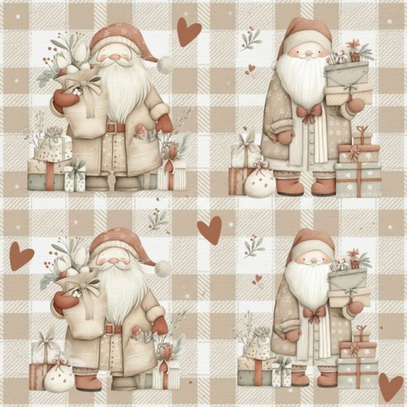 NT26 - TRICOL. NATAL BOHO SANTA - 100% ALGODÃO - A2094/001D