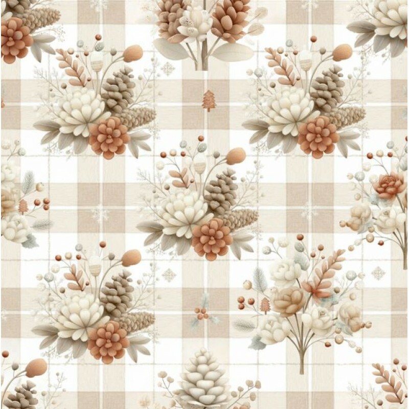 NT26 - TRICOL. NATAL BOHO PINHA - 100% ALGODÃO - A2103/001D