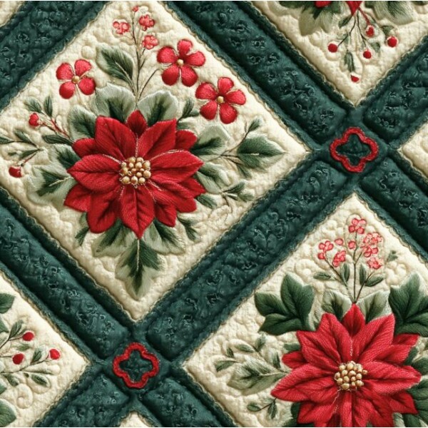 NT26 - TRICOL. NATAL QUILT VERDE ALEGRIA - 100% ALGODÃO - A2708/001D