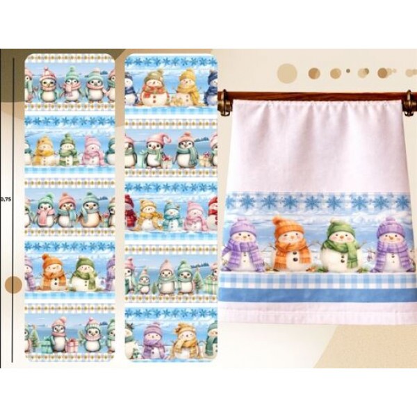 NT26 - TRICOL. NATAL BARRADO NATAL WATERCOLOR 1 - 100% ALGODÃO - 04808/001D