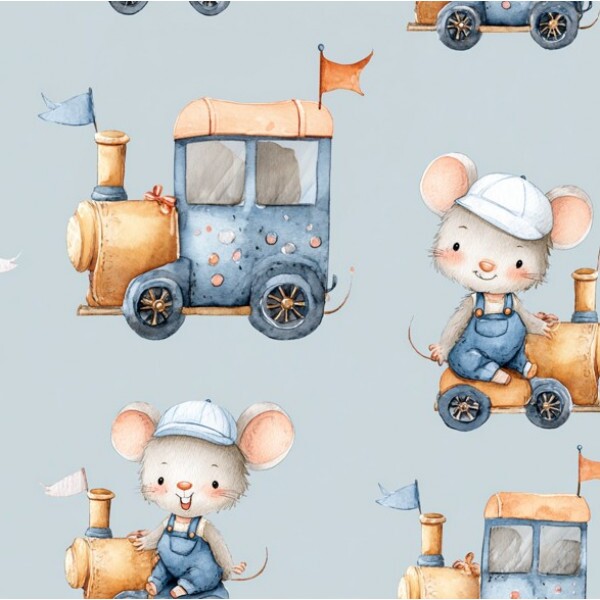 FV26 - TRICOL. RATINHO NO TREM - 100% ALGODÃO - 03894/001D