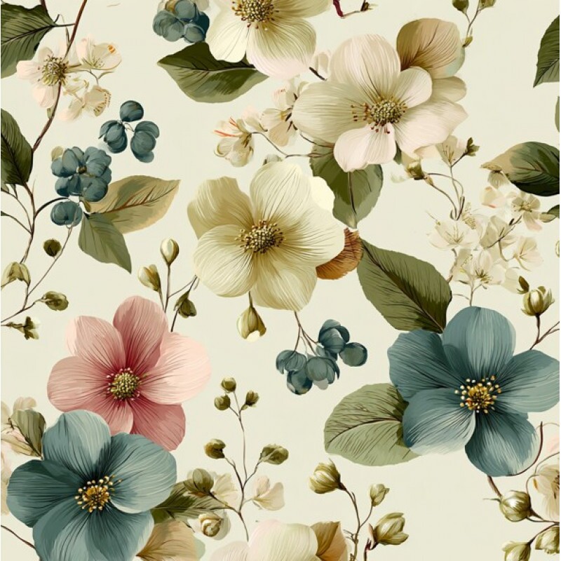 FV26 - TRICOL. ENCANTO BOTÂNICO FLOR 2 - 100% ALGODÃO - 04356/001D