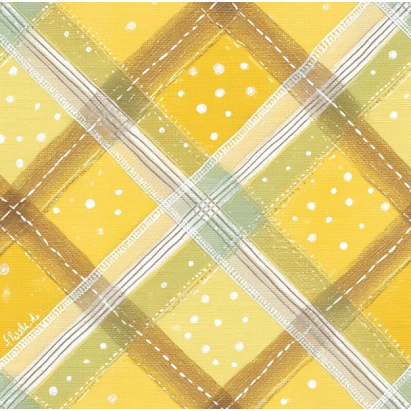 FV26 - TRICOL. TARTAN AMARELINDO - 100% ALGODÃO - 03897/001D