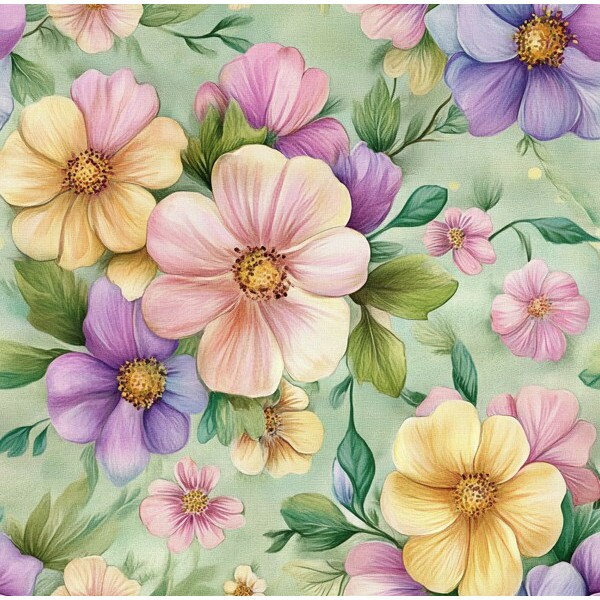 FV26 - TRICOL. BREEZY BLOSSOM FLOR G - 100% ALGODÃO - 03923/001D