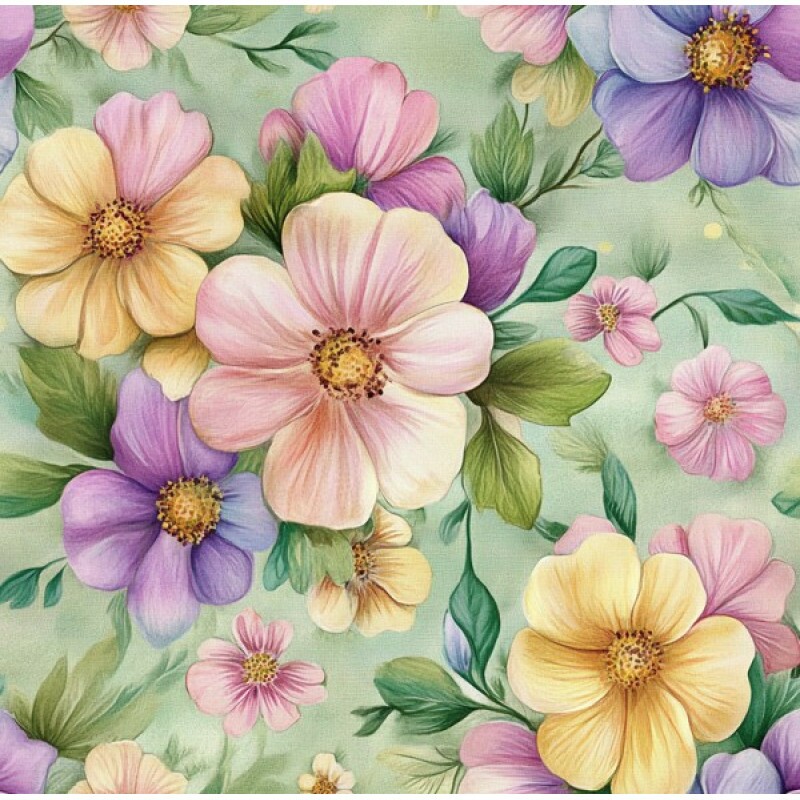 FV26 - TRICOL. BREEZY BLOSSOM FLOR G - 100% ALGODÃO - 03923/001D