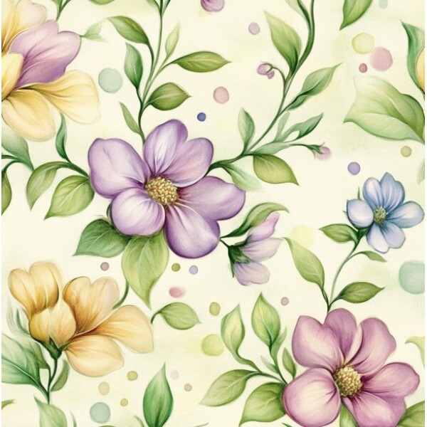 FV26 - TRICOL. BREEZY BLOSSOM FLOR POÁ - 100% ALGODÃO - 03925/001D