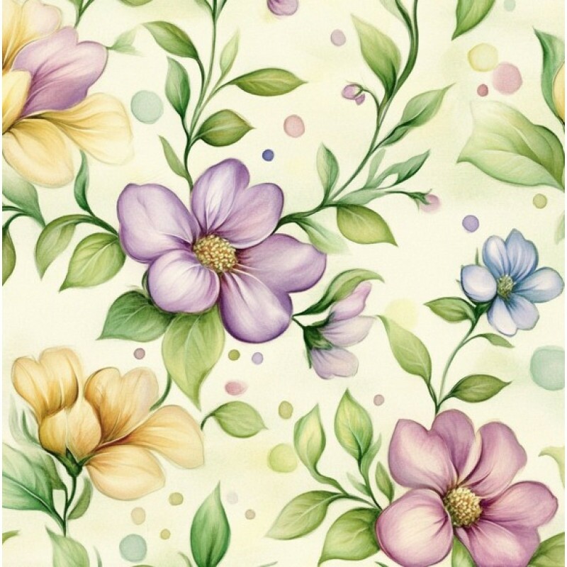 FV26 - TRICOL. BREEZY BLOSSOM FLOR POÁ - 100% ALGODÃO - 03925/001D