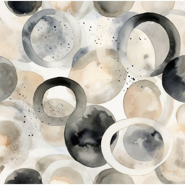 FV26 - TRICOL. DUSTY BLACK CÍRCULOS - 100% ALGODÃO - 04023/001D