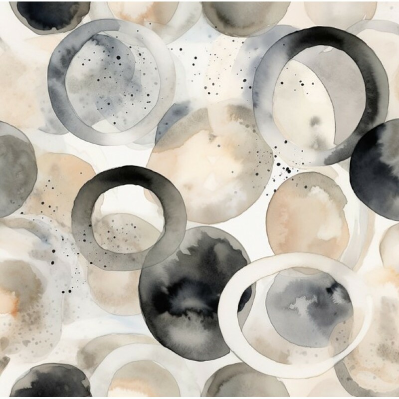 FV26 - TRICOL. DUSTY BLACK CÍRCULOS - 100% ALGODÃO - 04023/001D