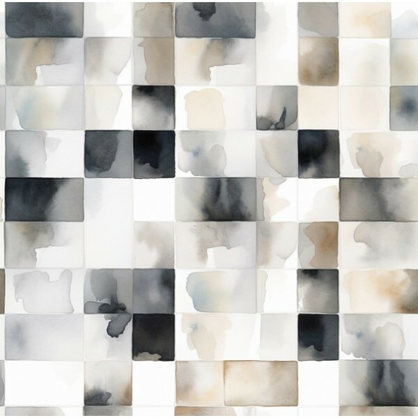 FV26 - TRICOL. DUSTY BLACK QUADRADOS - 100% ALGODÃO - 04025/001D