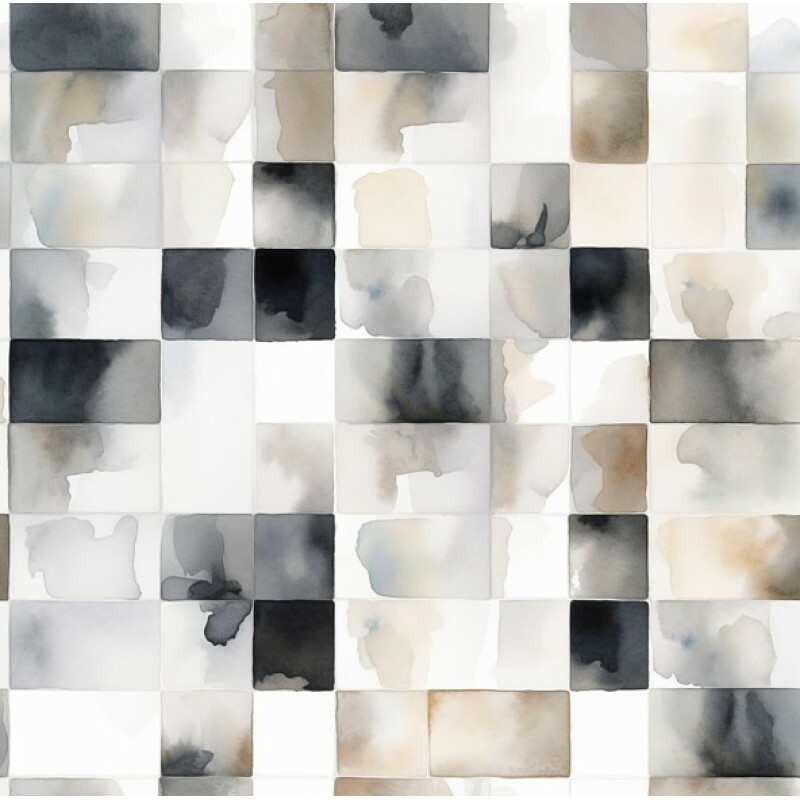 FV26 - TRICOL. DUSTY BLACK QUADRADOS - 100% ALGODÃO - 04025/001D