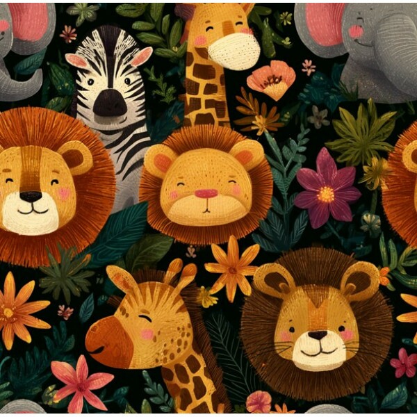 FV26 - TRICOL. FAUNA ANIMAIS - 100% ALGODÃO - 04358/001D