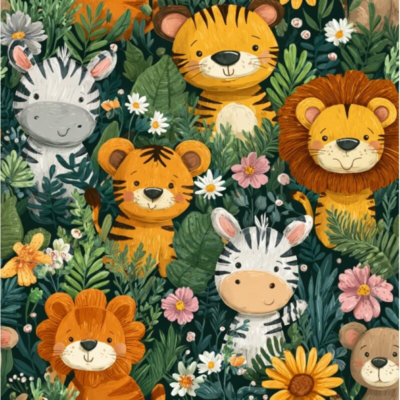 FV26 - TRICOL. FAUNA E FLORA - 100% ALGODÃO - 04362/001D