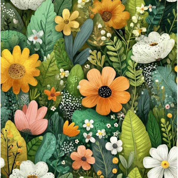 FV26 - TRICOL. FLORA - 100% ALGODÃO - 04363/001D