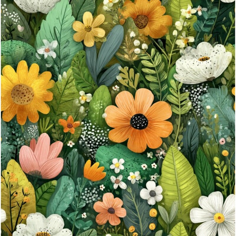 FV26 - TRICOL. FLORA - 100% ALGODÃO - 04363/001D