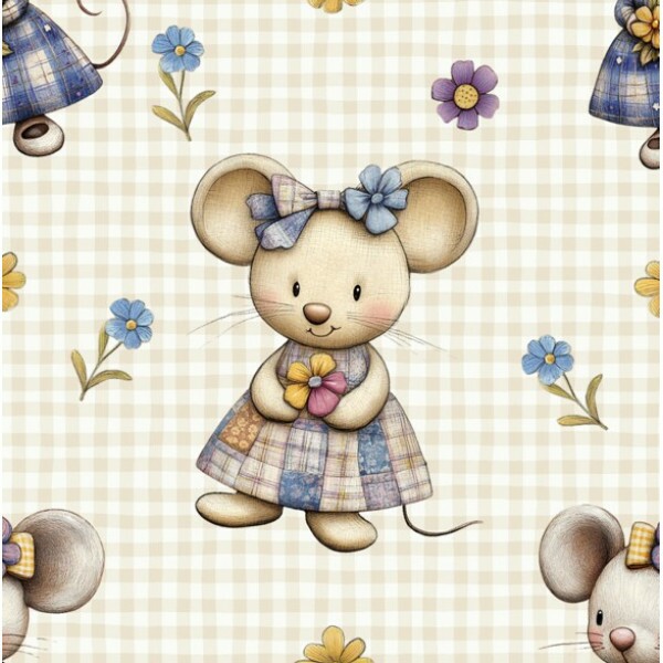 FV26 - TRICOL. BL RATINHAS - 100% ALGODÃO - 99922/001D