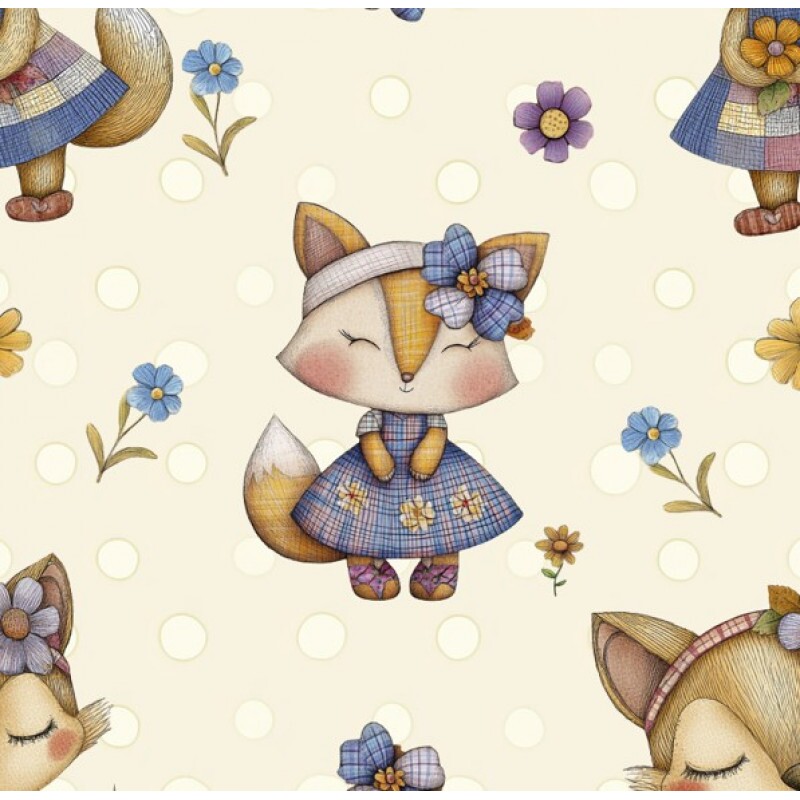 FV26 - TRICOL. BL RAPOSAS - 100% ALGODÃO - 99923/001D