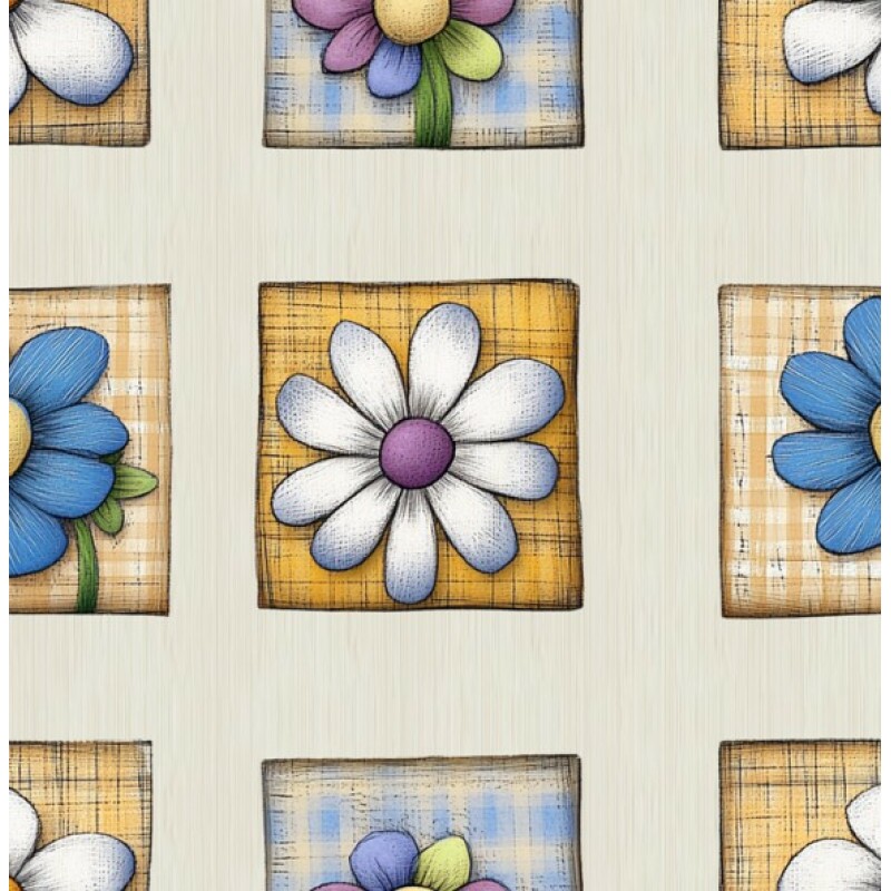 FV26 - TRICOL. BL FLOR PATCH - 100% ALGODÃO - 99927/001D