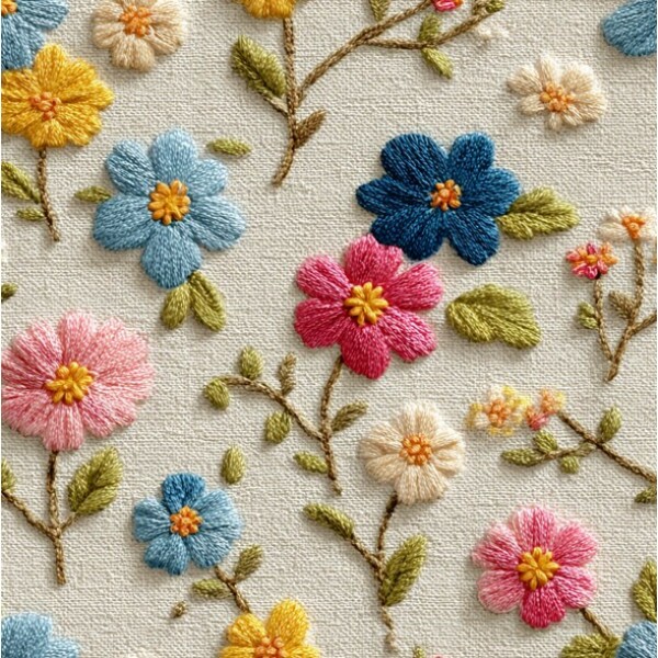 FV26 - TRICOL. PRIMAVERA FLORES - 100% ALGODÃO - 04371/001D