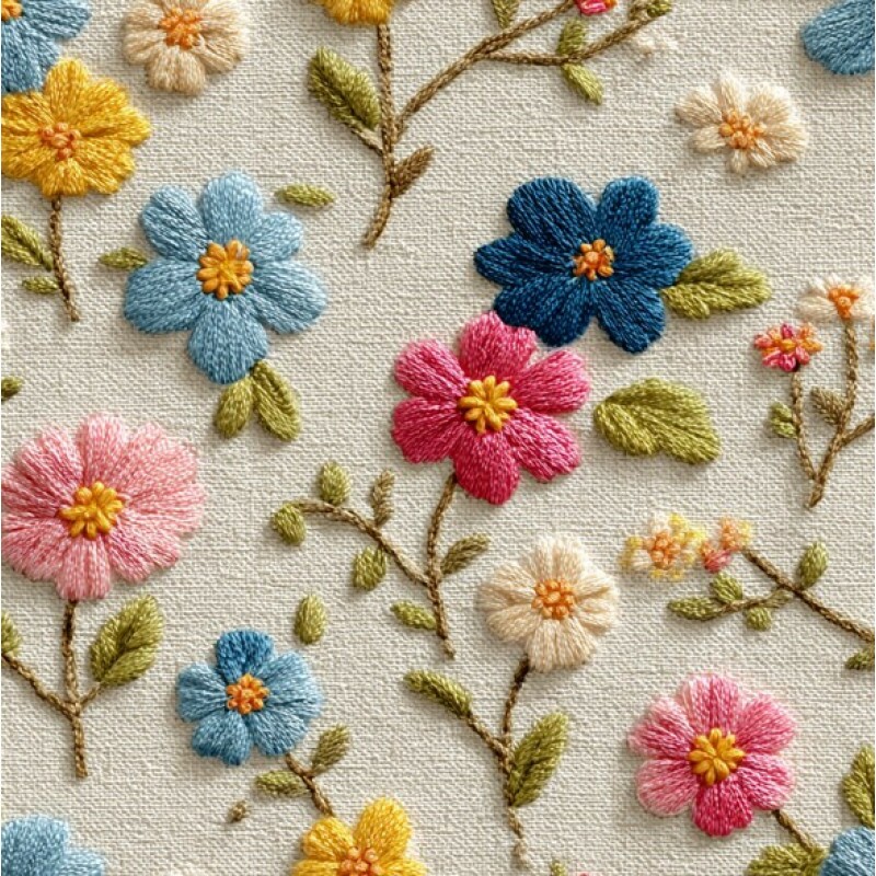 FV26 - TRICOL. PRIMAVERA FLORES - 100% ALGODÃO - 04371/001D