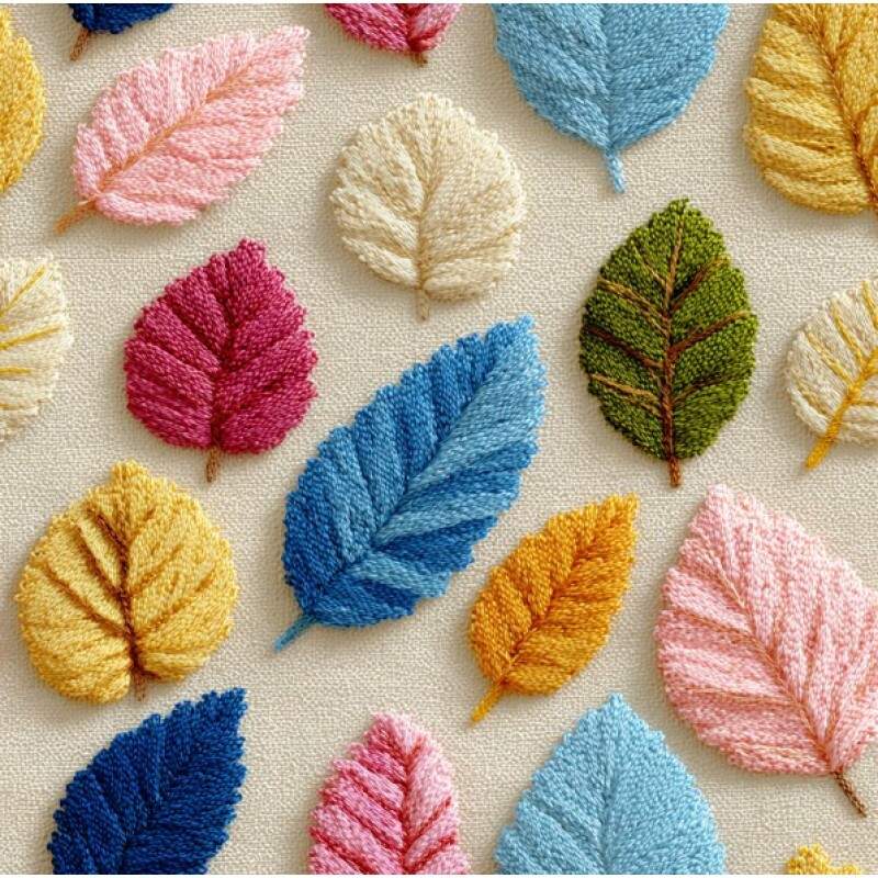 FV26 - TRICOL. PRIMAVERA FOLHAS - 100% ALGODÃO - 04369/001D