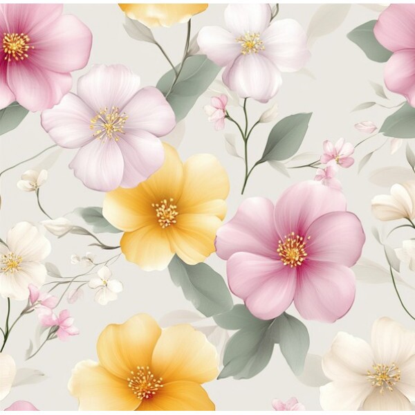 FV26 - TRICOL. YP FLORES - 100% ALGODÃO - 00398/001D