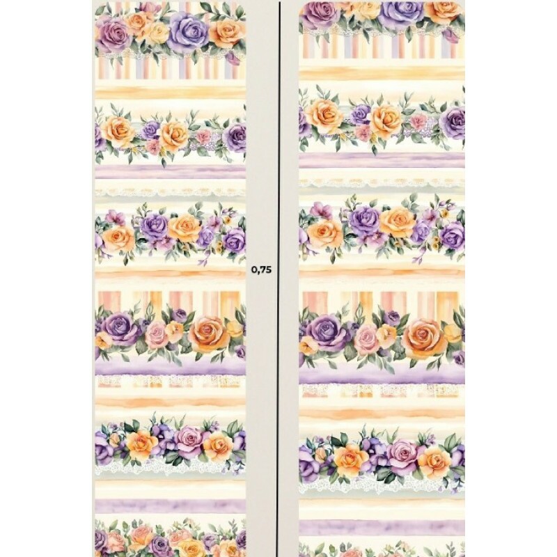 FV26 - TRICOL. BARRADO AQUARELA LARANJA - 100% ALGODÃO - 03889/001D