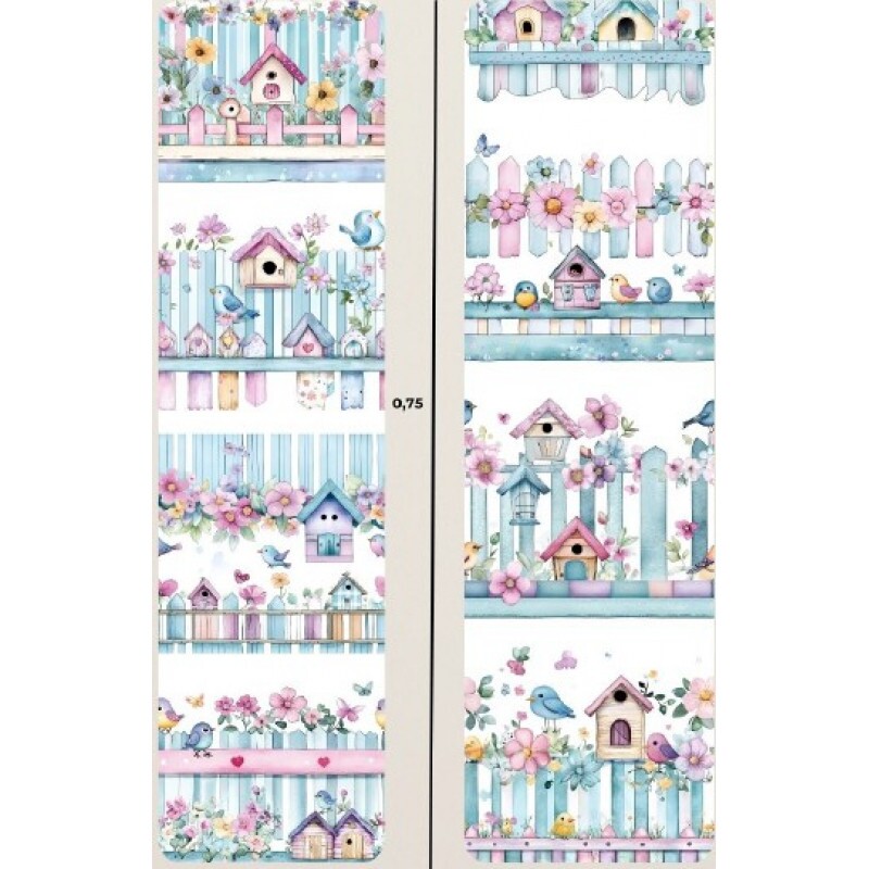 FV26 - TRICOL. BARRADO CASA DE PASSARINHOS LILAC - 100% ALGODÃO - 03888/001D