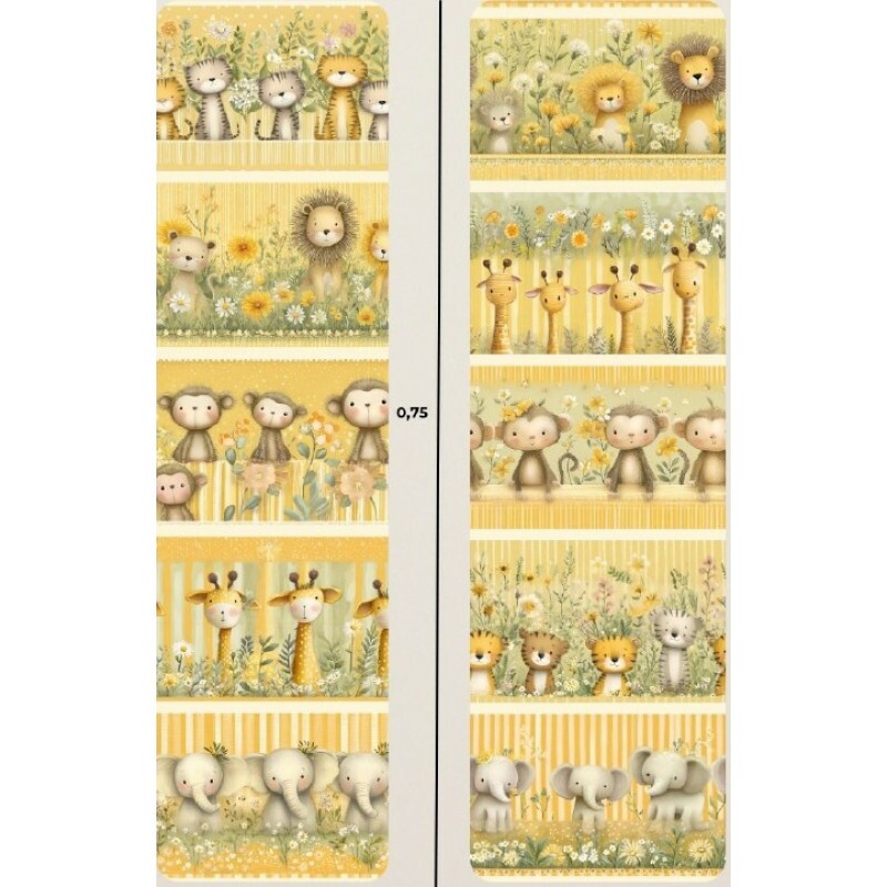 FV26 - TRICOL. BARRADO GOLDEN SAFARI  - 100% ALGODÃO - 02490/001D