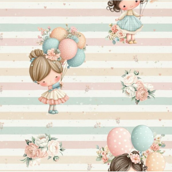ST26 - TRICOL. DOLLS STRIPES - 100%ALGODÃO A2428/001D