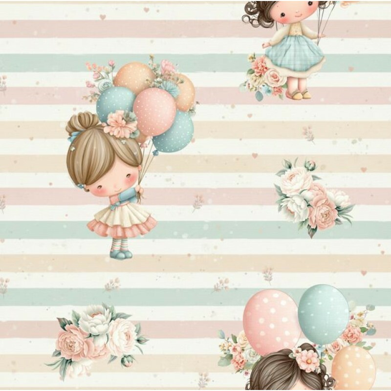 ST26 - TRICOL. DOLLS STRIPES - 100%ALGODÃO A2428/001D