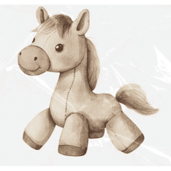 ESTAMPA FÁCIL - 9CM  X  9CM - CAVALINHO TOY