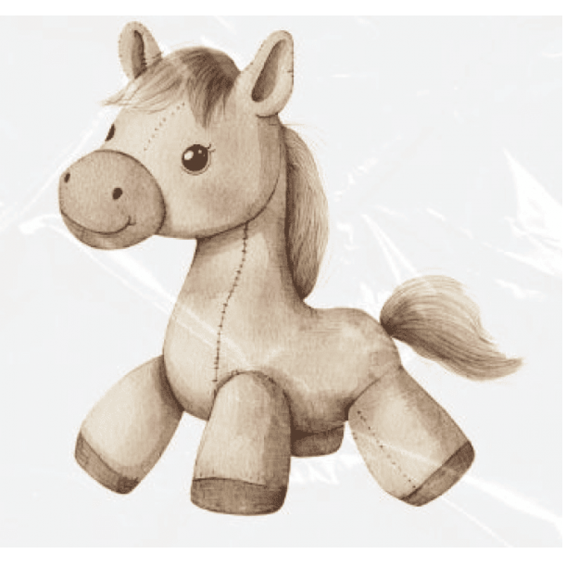 ESTAMPA FÁCIL - 9CM  X  9CM - CAVALINHO TOY
