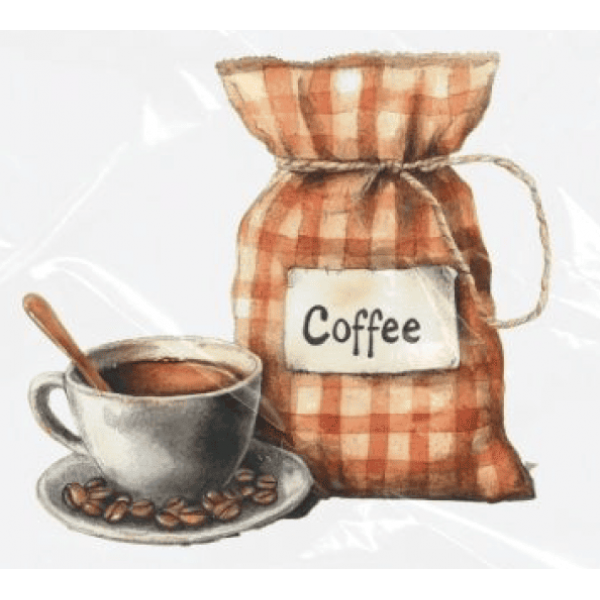 ESTAMPA FÁCIL - 9CM  X  9CM - CAFÉ