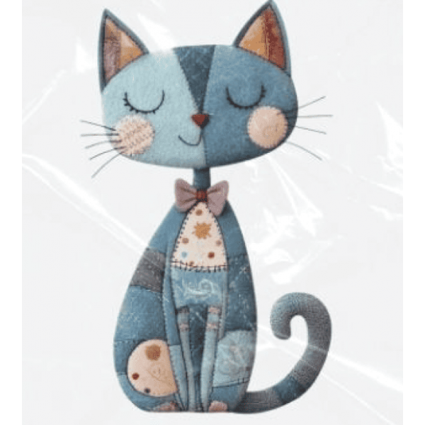 ESTAMPA FÁCIL - 9CM  X  9CM - GATO PATCH