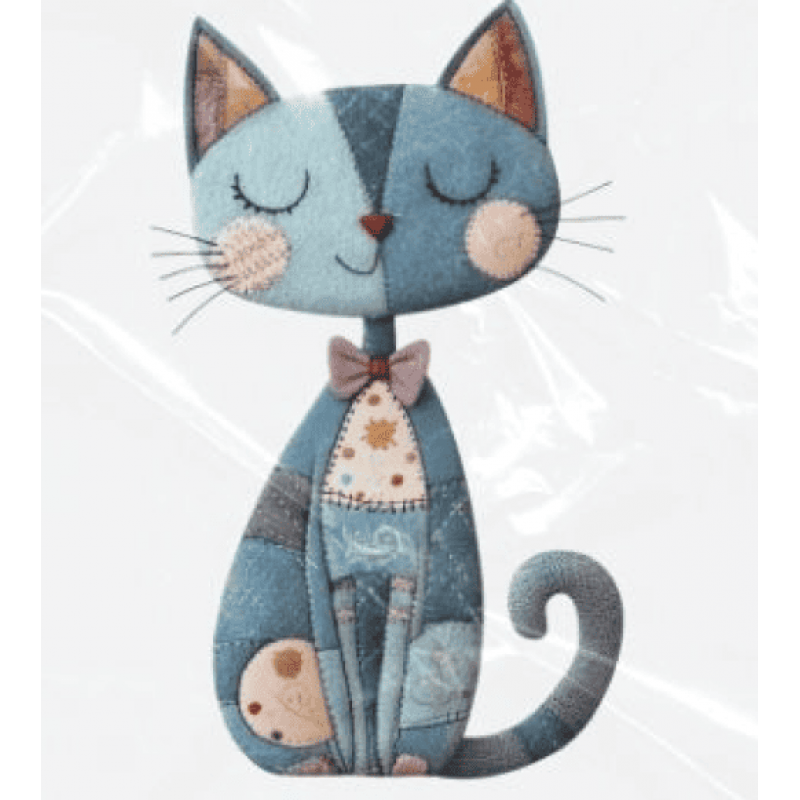 ESTAMPA FÁCIL - 9CM  X  9CM - GATO PATCH