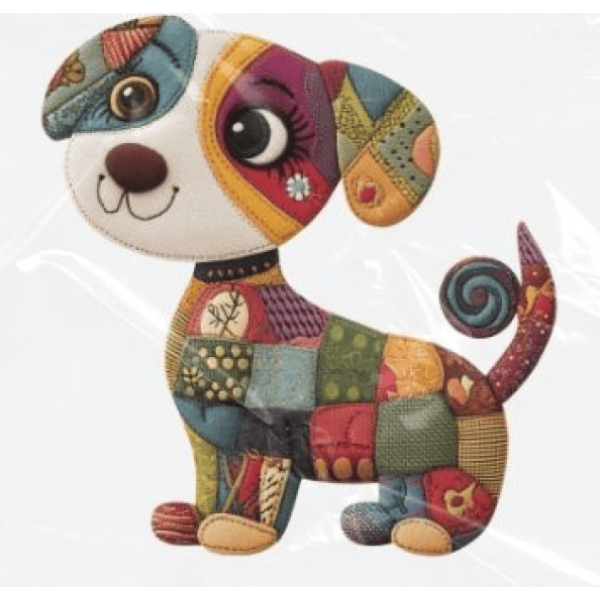 ESTAMPA FÁCIL - 9CM  X  9CM - CACHORRO PATCH