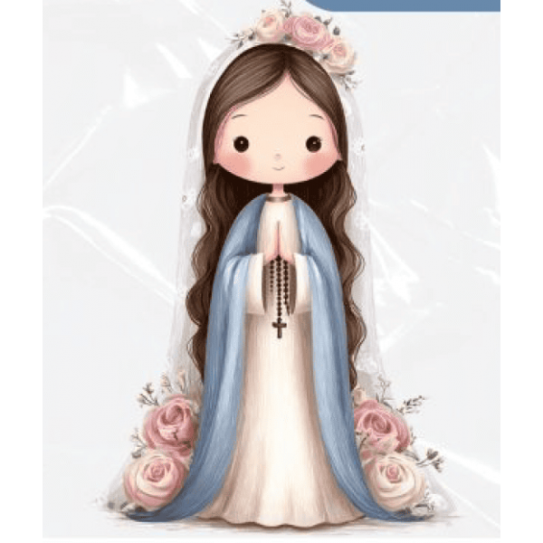 ESTAMPA FÁCIL - 9CM  X  9CM - NOSSA SENHORA