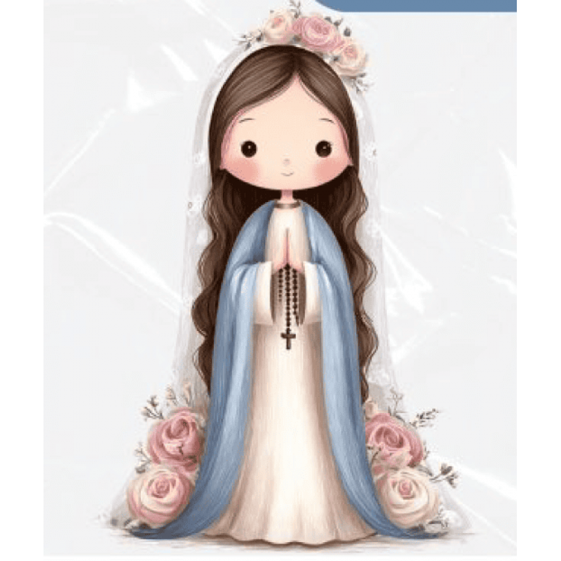 ESTAMPA FÁCIL - 9CM  X  9CM - NOSSA SENHORA