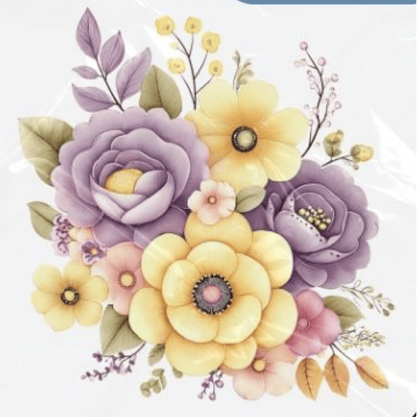 ESTAMPA FÁCIL - 9CM  X  9CM - BOUQUET ISADORA