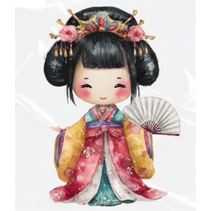 ESTAMPA FÁCIL - 9CM  X  9CM - JAPONESA