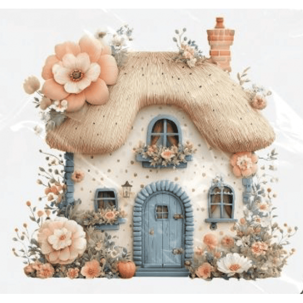 ESTAMPA FÁCIL - 9CM  X  9CM - COTTAGE