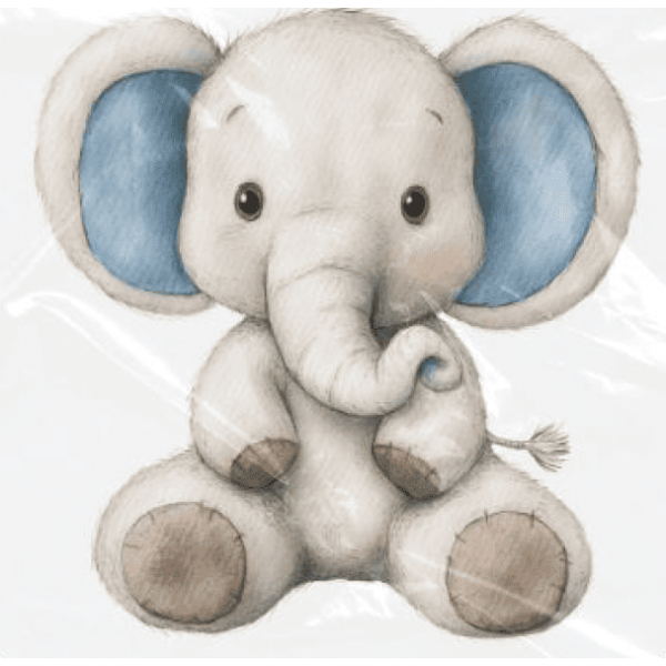 ESTAMPA FÁCIL - 9CM  X  9CM - ELEFANTE TOY