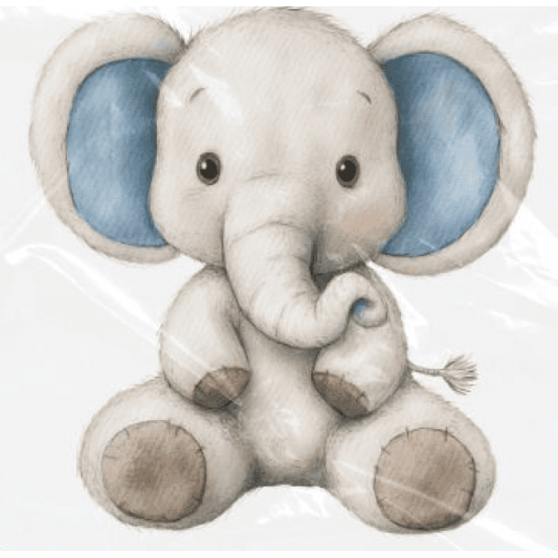 ESTAMPA FÁCIL - 9CM  X  9CM - ELEFANTE TOY